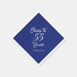Blue Cheers bis 55 Jahre 55. Geburtstag Serviette