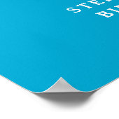 Blue Cheers to 100 Years Birthday Willkommen Poster (Ecke)