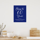 Blue Cheers to 60 Years Retirement Willkommen Poster (Küche)