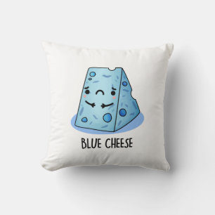 Blue Cheese Funny Food Puff Kissen