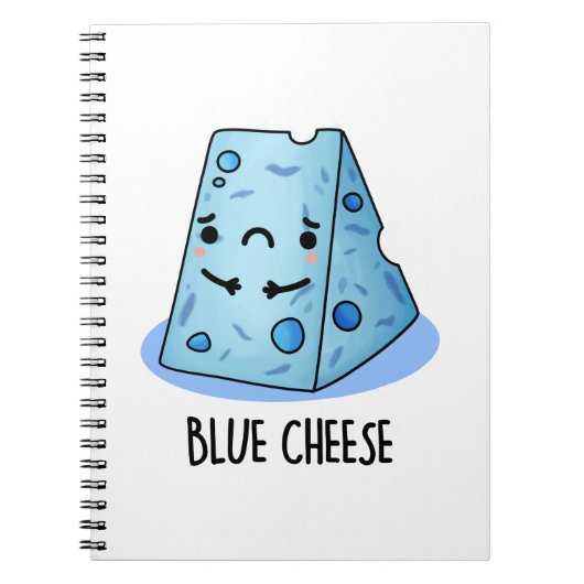 Blue Cheese Funny Food Puff Notizblock (Vorderseite)