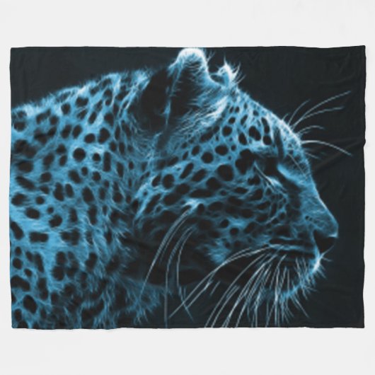 BLUE CHEETAH FLEECEDECKE (Vorderseite (Horizontal))