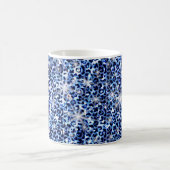 Blue Cheetah Glitzern Coffee Tasse (Mittel)