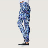Blue Cheetah Glitzern Leggings (Links)
