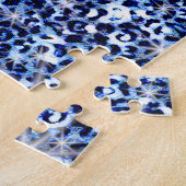 Blue Cheetah Glitzern Puzzle (Seite)