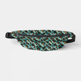 Blue Cheetah Print Bauchtasche