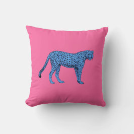 Blue Cheetah Throw Kissen