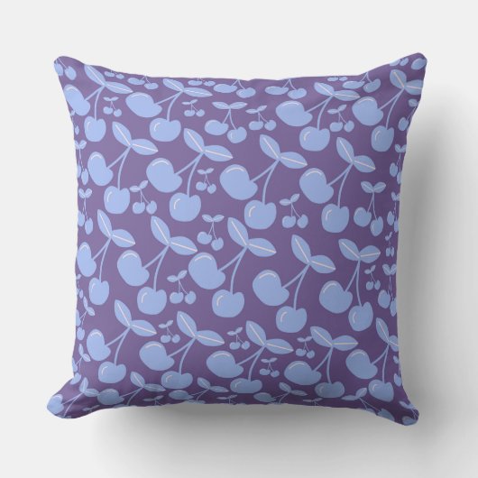 Blue Cherries Pillows Girl BedRoom Pillow Kissen (Vorderseite)