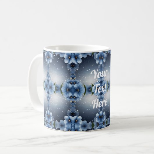Blue Cherry Blossom Kaffeetasse (Vorderseite Links)