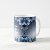 Blue Cherry Blossom Kaffeetasse (VorderseiteRechts)