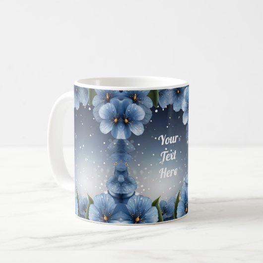 Blue Cherry Blossom Kaffeetasse (Vorderseite Links)