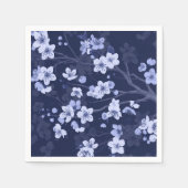 Blue Cherry Blossom Serviette (Vorderseite)