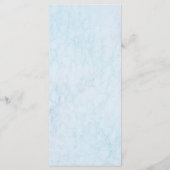 Blue Cherry Blossom Wedding Menu Card Menükarte (Rückseite)