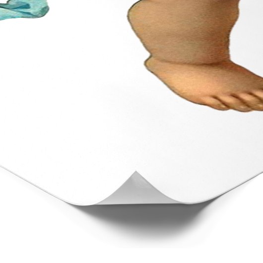 "Blue Cherub" Vintag Poster (Ecke)