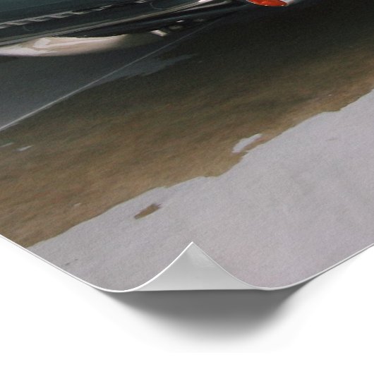 Blue Chevrolet Corvette Poster (Ecke)