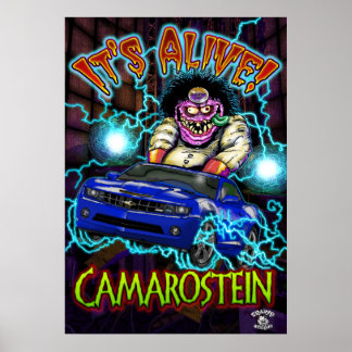 Blue Chevy Camaro SS Poster