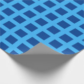 Blue Chex Geschenkpapier (Ecke)
