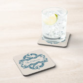 Blue Chic Damask Untersetzer Set (Rechte Seite)