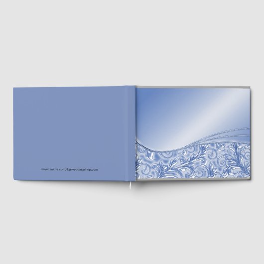 Blue Chic Formal Wedding oder Shower Gästebuch (Voll)