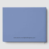 Blue Chic Formal Wedding oder Shower Gästebuch (Rückseite)