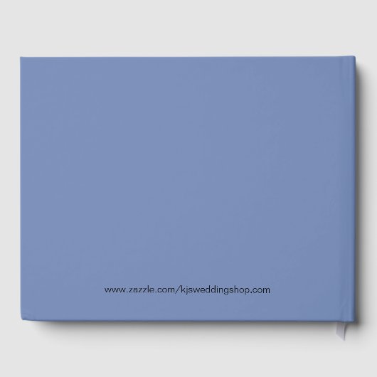 Blue Chic Formal Wedding oder Shower Gästebuch (Rückseite)