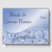 Blue Chic Formal Wedding oder Shower Gästebuch (Vorderseite)
