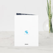 Blue Chic Weihnachtsbaum Weihnachtskarte Feiertagskarte (Rückseite)