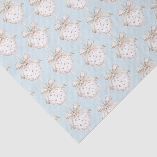 Blue Chic White Dots Bow Ornament Weihnachten Seidenpapier (Ausschnitt)