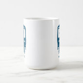 Blue Chicago "L" Profil Kaffeetasse (Mittel)