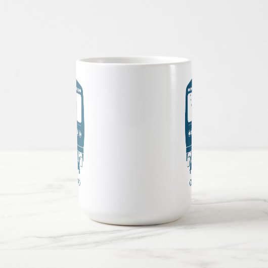 Blue Chicago "L" Profil Kaffeetasse (Mittel)