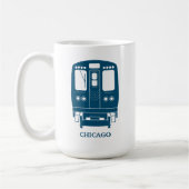Blue Chicago "L" Profil Kaffeetasse (Links)