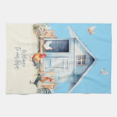 Blue Chicken Coop Farmhouse Diät Handtuch (Horizontal)