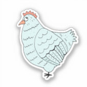 Blue Chicken Laptop Sticker (Vorderseite)