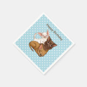 Blue Chihuahua Paper Napkins Serviette (Ecke)