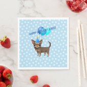 Blue Chihuahua Paper Party Napkins Serviette (Beispiel)