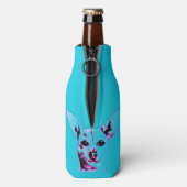 Blue Chihuahua Themed Flasche Cooler Flaschenkühler (Flasche Rückseite)