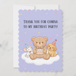 Blue Childish Birthday Invitation Card – Fun Kid Feiertagskarte