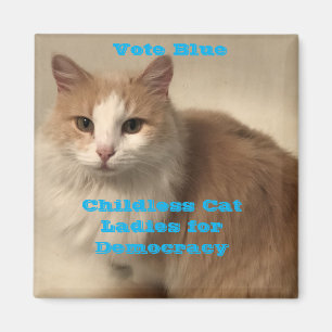 Blue Chilless Cat Ladys Magnet