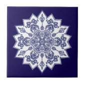 Blue China Mandela Fliese (Vorderseite)