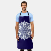 Blue China Mandela Schürze (Getragen)