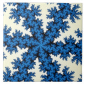 Blue China Snowflake Fliese (Vorderseite)