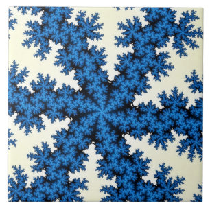 Blue China Snowflake Fliese