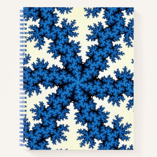 Blue China Snowflake Notizbuch (Vorderseite)
