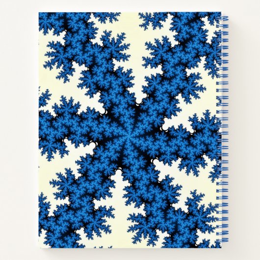 Blue China Snowflake Notizbuch (Rückseite)