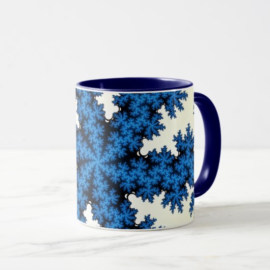 Blue China Snowflake Tasse (VorderseiteRechts)