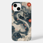 Blue Chinese Dragon Lanterns Case-Mate iPhone Hülle (Rückseite)
