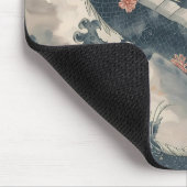 Blue Chinese Dragon Lanterns Mousepad (Ecke)