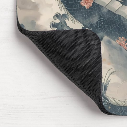 Blue Chinese Dragon Lanterns Mousepad (Ecke)