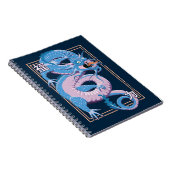 Blue Chinese Dragon Notizblock (Rechte Seite)