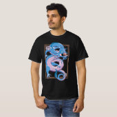Blue Chinese Dragon T - Shirt (Vorne ganz)